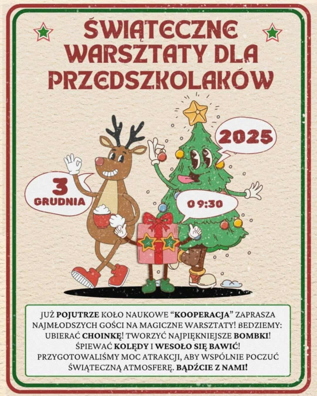 Świąteczne warsztaty dla przedszkolaków